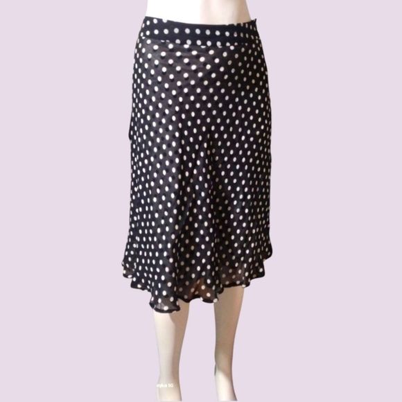 Vintage Black & White Polka Dot Skirt Style & Co Collection EUC - Picture 1 of 11